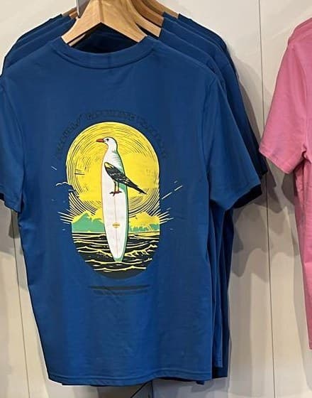 T-Shirt „Seagulls’ Favourite“ in Royalblau
